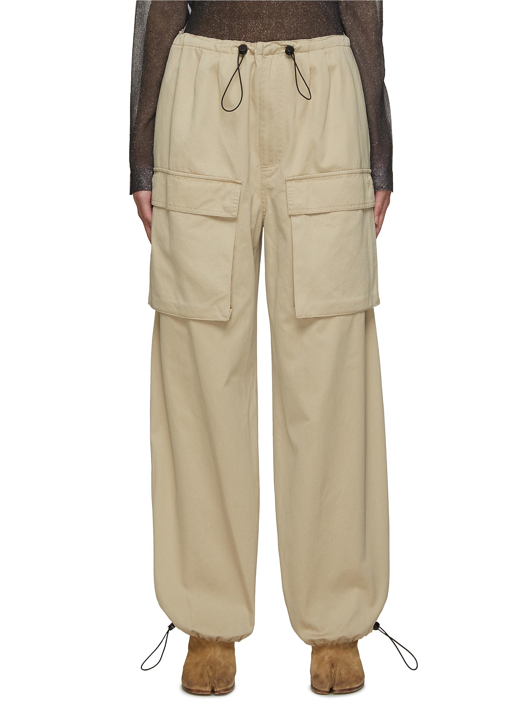Relaxed Fit Nylon Cargo Pants - Light sage green - Men