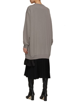 Back View - Click To Enlarge - MM6 MAISON MARGIELA - Pleated Skirt Sweater Dress
