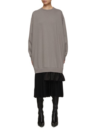Main View - Click To Enlarge - MM6 MAISON MARGIELA - Pleated Skirt Sweater Dress