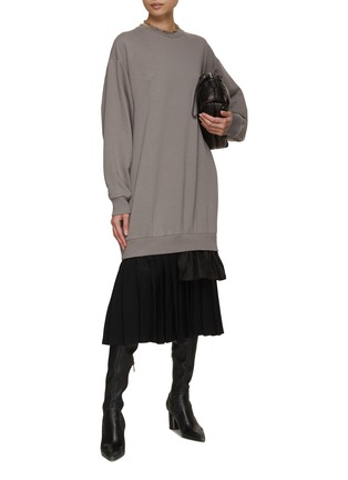 Figure View - Click To Enlarge - MM6 MAISON MARGIELA - Pleated Skirt Sweater Dress