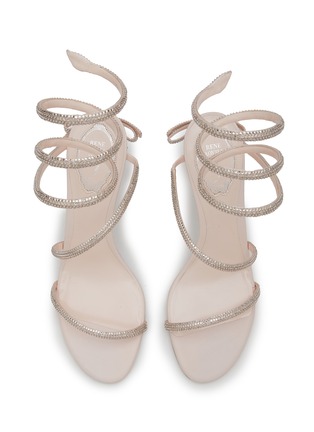 Detail View - Click To Enlarge - RENÉ CAOVILLA - Cleo 80 Bow Heel Satin Heeled Sandal
