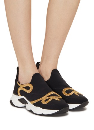 Figure View - Click To Enlarge - RENÉ CAOVILLA - Morgana Embellished Snake Sneaker