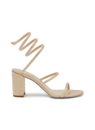 RENE CAOVILLA | Cleo 80 Strass Embellished Satin Heeled Sandals