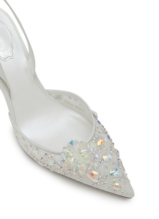 Detail View - Click To Enlarge - RENÉ CAOVILLA - Cinderella 80 Embellished Lace Slingback Pumps