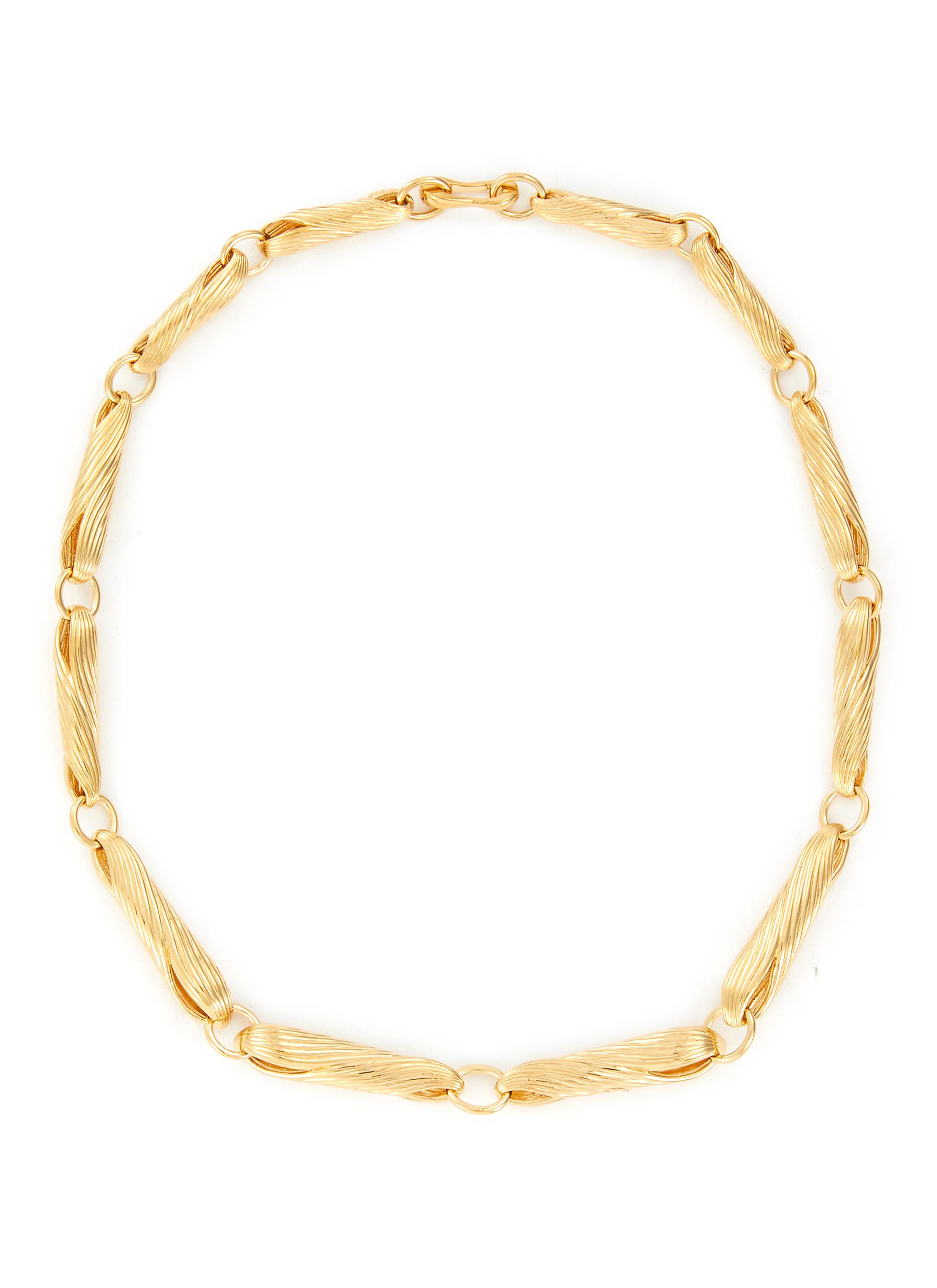 Wavy Ridge 18K Gold Plated Necklace