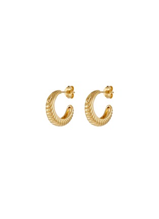 Main View - Click To Enlarge - MISSOMA - Wavy Ridge 18K Gold Plated Small Hoop Earrings