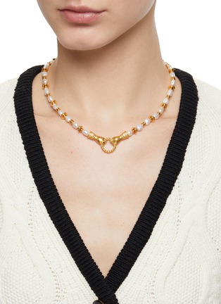 Figure View - Click To Enlarge - MISSOMA - x Harris Reed In Good Hands Pearl 18K Gold Plated Brass Necklace