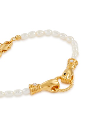 Detail View - Click To Enlarge - MISSOMA - x Harris Reed In Good Hands Pearl 18K Gold Plated Brass Bracelet