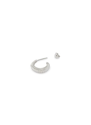 Detail View - Click To Enlarge - MISSOMA - Small Rhodium Plated Sterling Silver Hoop Earrings