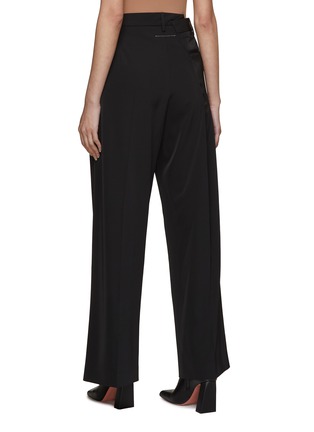 Back View - Click To Enlarge - MM6 MAISON MARGIELA - Folded Waistband Tailored Pants