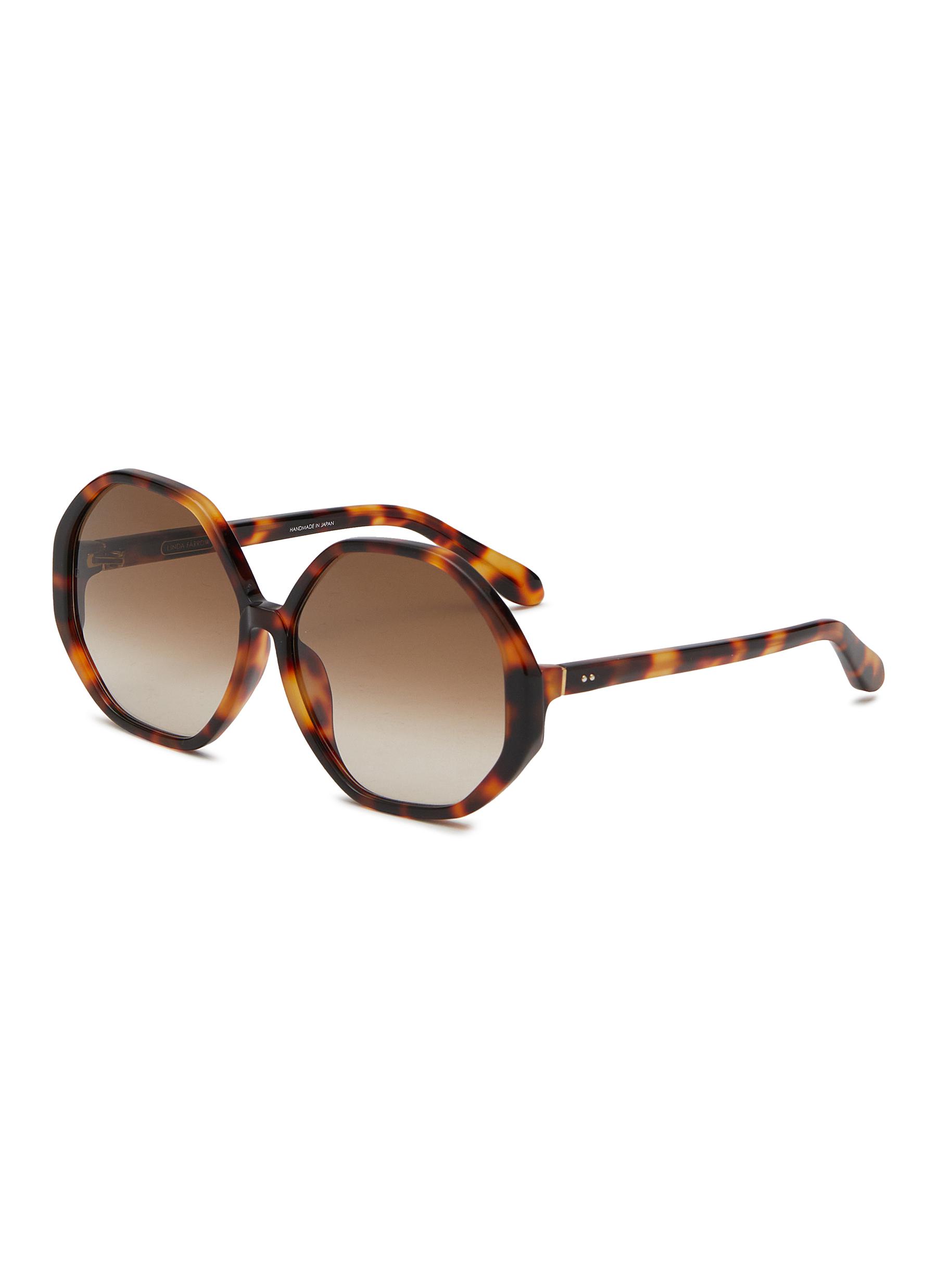 LINDA FARROW Paloma Acetate Round Sunglasses Women Lane Crawford