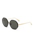 Main View - Click To Enlarge - LINDA FARROW - Alona Acetate Round Sunglasses
