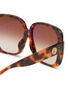 Detail View - Click To Enlarge - LINDA FARROW - Mima Acetate Thick Square Sunglasses