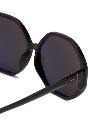 Detail View - Click To Enlarge - LINDA FARROW - Paloma Acetate Round Sunglasses