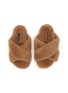 Detail View - Click To Enlarge - YVES SALOMON - Merinos Crisscross Fur Slide