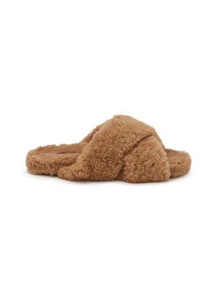 Main View - Click To Enlarge - YVES SALOMON - Merinos Crisscross Fur Slide
