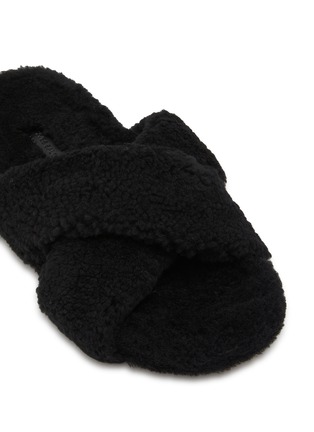 Detail View - Click To Enlarge - YVES SALOMON - Curly Merino Mules