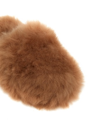 Detail View - Click To Enlarge - YVES SALOMON - Folk Shearling Fur Slides