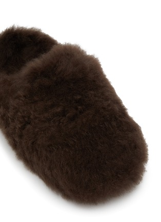 Detail View - Click To Enlarge - YVES SALOMON - Folk Shearling Fur Slides