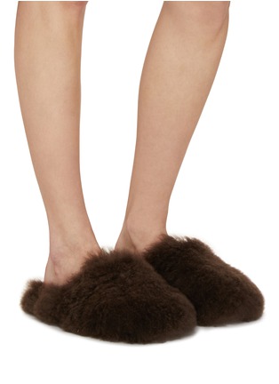Figure View - Click To Enlarge - YVES SALOMON - Folk Shearling Fur Slides