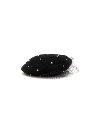 Main View - Click To Enlarge - JENNIFER BEHR - Pearl Voilette Veiled Beret