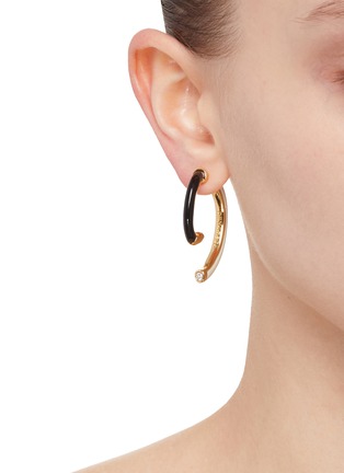 Figure View - Click To Enlarge - DEMARSON - Luna Resin Half Hoop Earrings