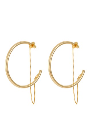 Main View - Click To Enlarge - DEMARSON - Maxi Miley 12K Gold Plated Hoop Earrings