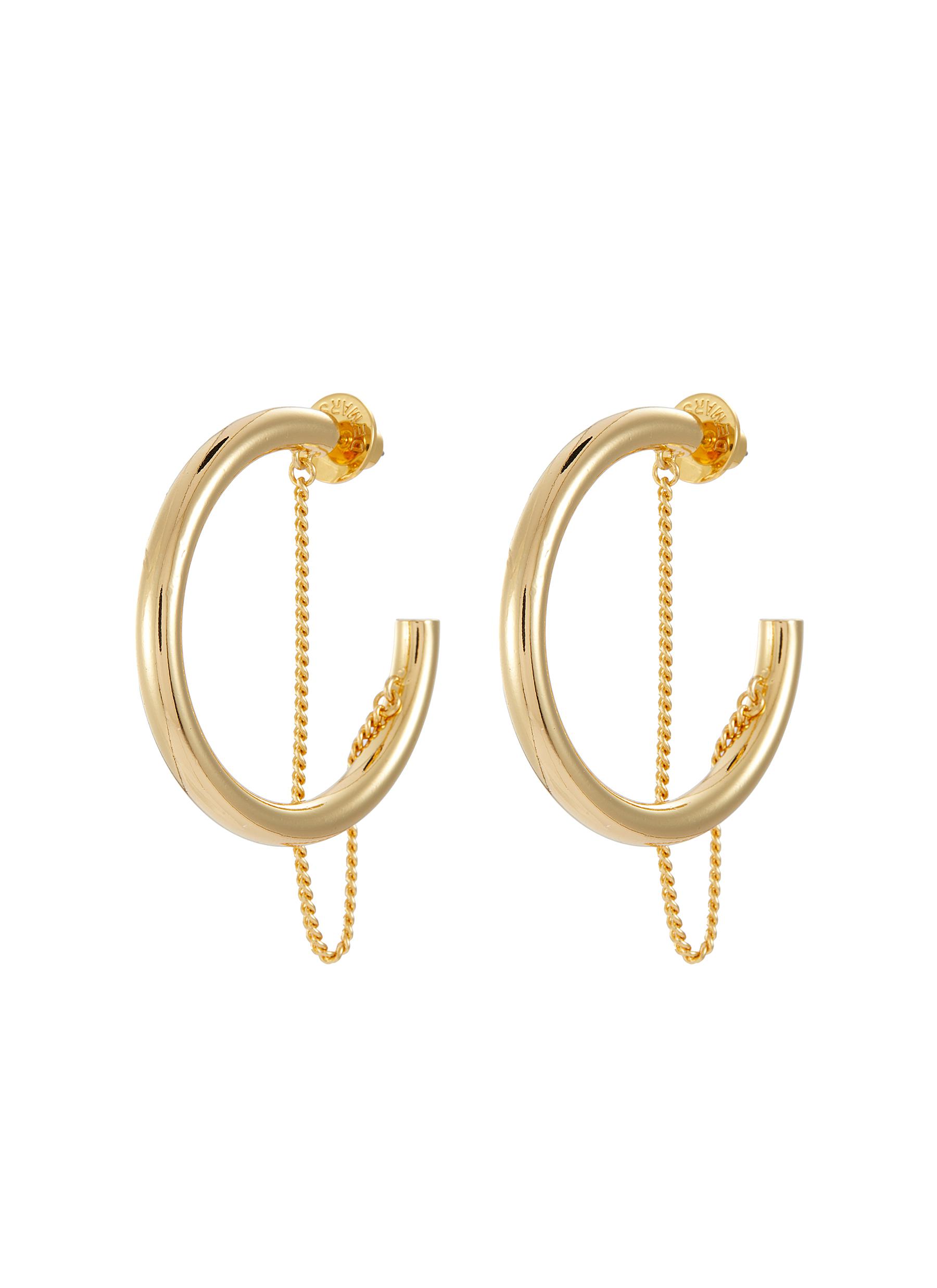 Golden Diamond Half Hoop Earrings – Aryka Jewellery
