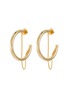 Main View - Click To Enlarge - DEMARSON - Miley 12K Gold Plated Half Hoop Earrings