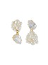 Main View - Click To Enlarge - COMPLETEDWORKS - Freshwater Pearl Cubic Zirconia 14ct Gold Plated Vermeil Earrings