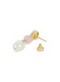 Detail View - Click To Enlarge - COMPLETEDWORKS - Freshwater Pearl Cubic Zirconia 18ct Gold Plated Vermeil Earrings