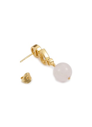 Detail View - Click To Enlarge - COMPLETEDWORKS - Cubic Zirconia Rose Quartz 18ct Gold Plated Vermeil Earrings