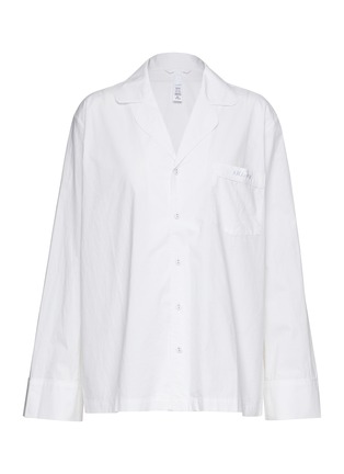 Main View - Click To Enlarge - SKIMS - Cotton Poplin Sleep Button Up Shirt