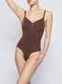 Front View - Click To Enlarge - SKIMS - Seamless Sculpt Brief Bodysuit With Snaps