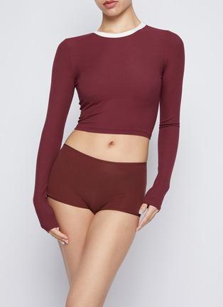 Figure View - Click To Enlarge - SKIMS - Soft Lounge Long Sleeve Crop Top