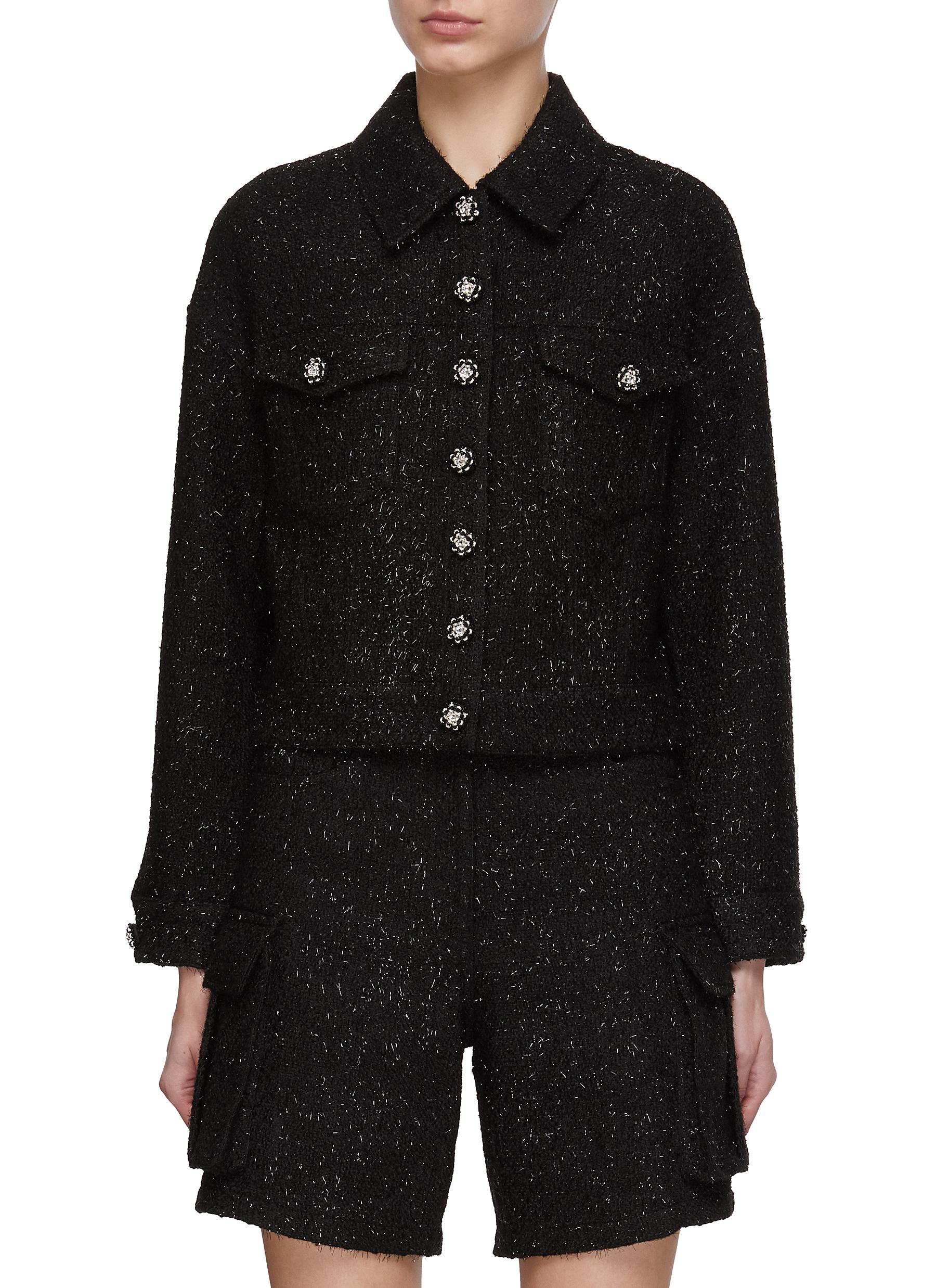 SELF-PORTRAIT | Crystal Embellished Boucle Jacket | Women | Lane
