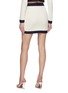 Back View - Click To Enlarge - SELF-PORTRAIT - Faux Pearl Embellished Bow Knit Mini Skirt
