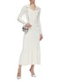 Figure View - Click To Enlarge - SELF-PORTRAIT - Faux Pearl Embellished Knit Midi Dress