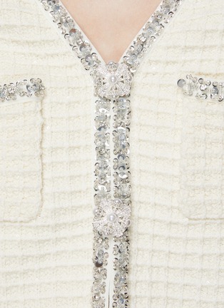 - SELF-PORTRAIT - Crystal Embellished Textured Knit Cardigan