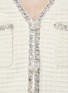 SELF-PORTRAIT - Crystal Embellished Textured Knit Cardigan