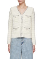 SELF-PORTRAIT | Crystal Embellished Textured Knit Cardigan | Women