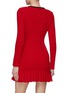 Back View - Click To Enlarge - SELF-PORTRAIT - Embellished Bow Knit Mini Dress