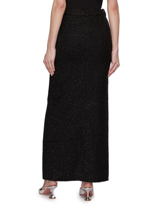 Back View - Click To Enlarge - SELF-PORTRAIT - Front Slit Boucle Maxi Skirt
