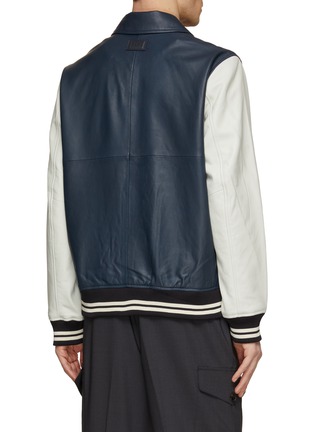 Back View - Click To Enlarge - SCOTCH & SODA - Colour Block Leather Bomber