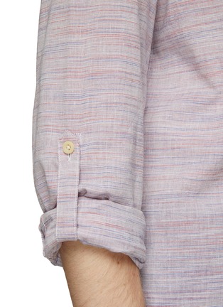  - SCOTCH & SODA - Detachable Silk Scarf Two-Toned Space Dye Band Collar Shirt