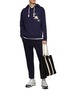 Figure View - Click To Enlarge - SCOTCH & SODA - Badge Pocket Contrasting Drawstring Hoodie