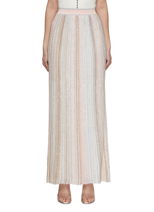 Main View - Click To Enlarge - MISSONI - Sequin Striped Maxi Skirt