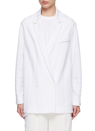 Main View - Click To Enlarge - MISSONI - Double Breasted Oversized Zigzag Blazer