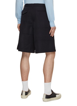 Back View - Click To Enlarge - COMME DES GARÇONS SHIRT - Paneled Wool Shorts