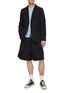 Figure View - Click To Enlarge - COMME DES GARÇONS SHIRT - Paneled Wool Shorts